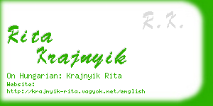 rita krajnyik business card